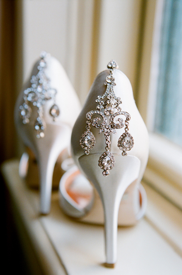 wedding shoes and earrings photo by Yvette Roman Photography
